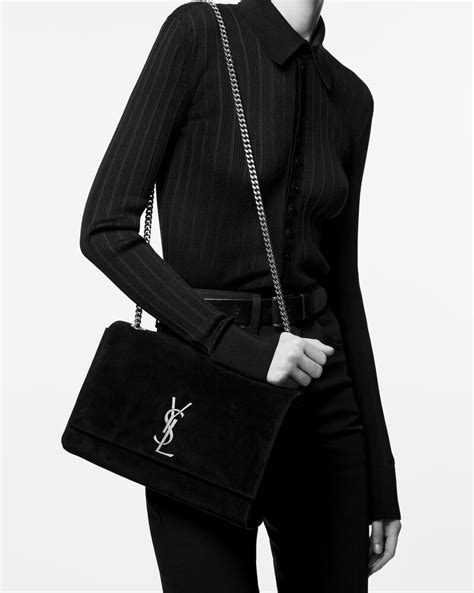 ysl kate medium on petite girls|Saint Laurent Medium Kate Suede Shoulder Bag .